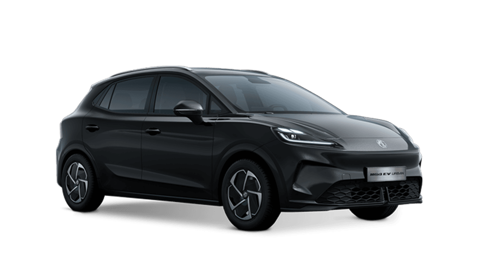MG4 EV Urban Excite 54 kWh, negru, fundal transparent